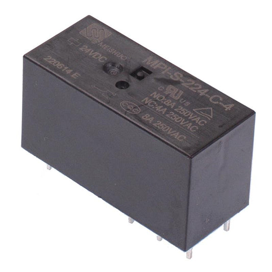 24V High Power PCB Relay 8A DPDT MPI-S-224-C-4