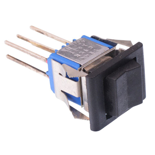 7144CT2RABX837 APEM Black On-On-On PCB Rocker Switch DPDT 4A 30VDC