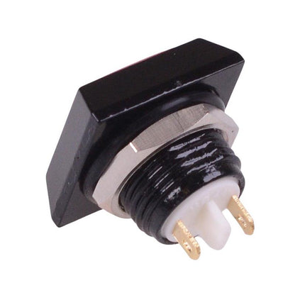 Green Square Off-(On) Momentary 12mm Metal Push Button Switch IP65 SPST