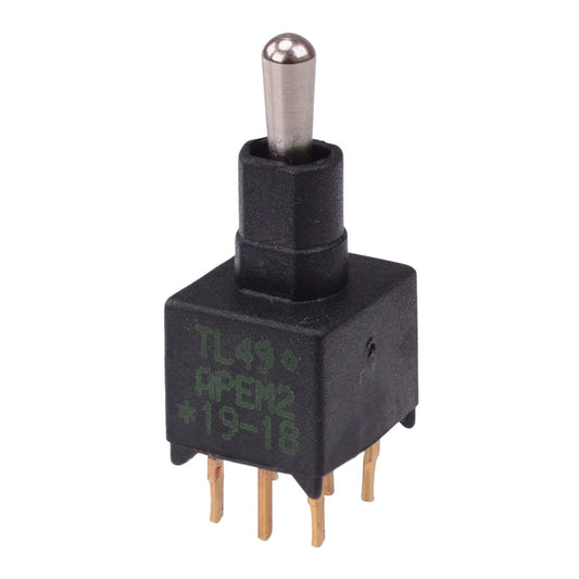 TL49P005000 On-Off-On Sub-Miniature PCB Toggle Switch DPDT APEM