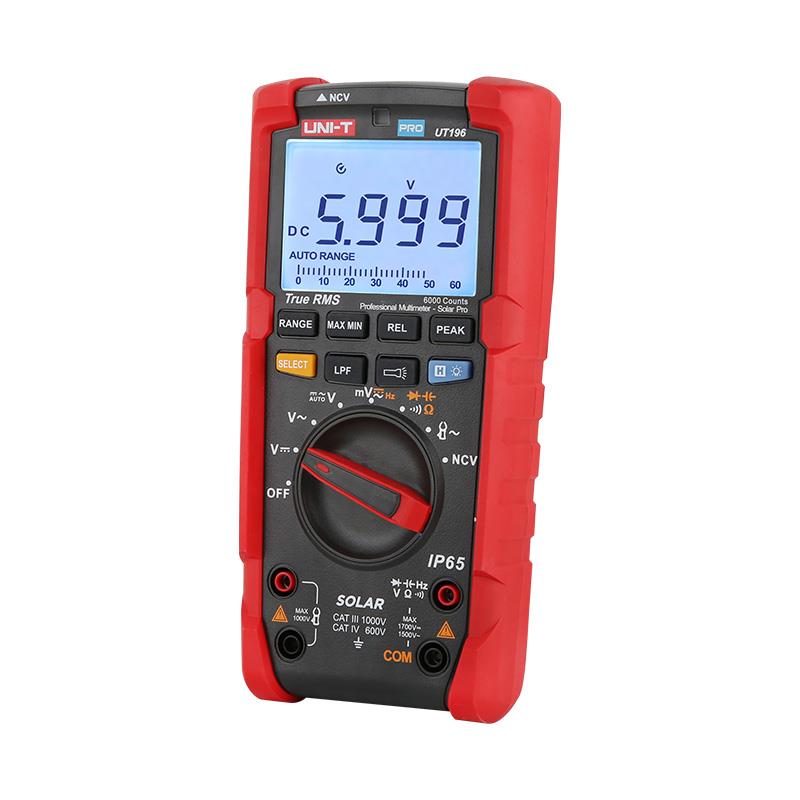 UT196 Solar True RMS Auto Range Digital Multimeter 1700V IP65 Uni-T