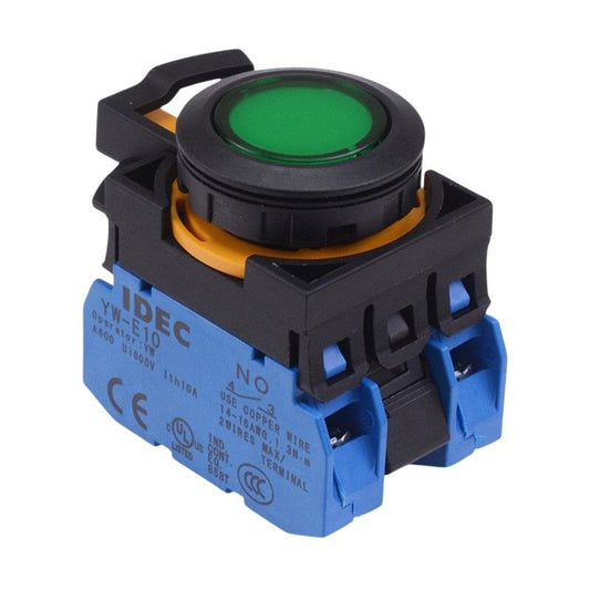 CW1L-M1E20Q3G Green 12V illuminated Momentary Push Button Switch 2NO IP65 IDEC