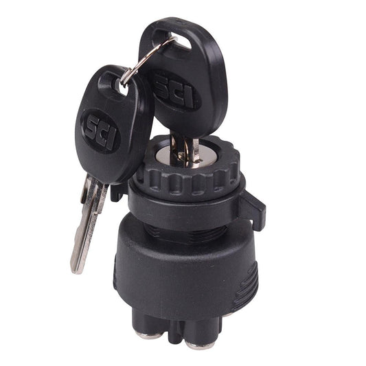 Off-On-(On) Automotive 22mm Ignition Key Switch 15A 12V K3-33B1-07