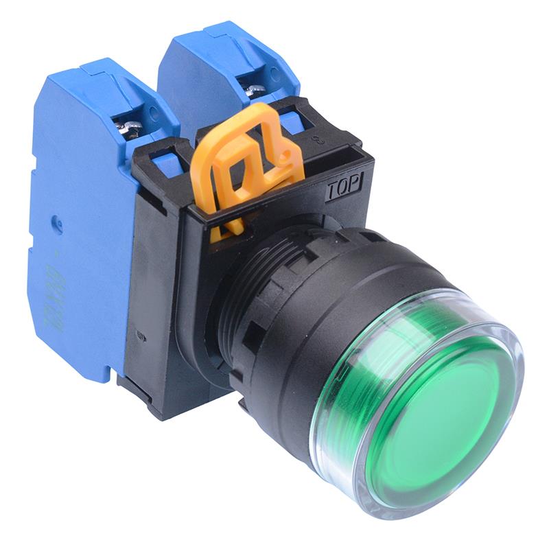 YW1L-MF2E20Q0G Green 22mm Momentary Shrouded Push Button Switch 2NO IP65 IDEC