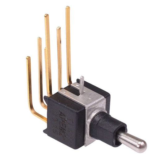 TL49WW05000 On-Off-On Sub-Miniature Right Angle Vertical PCB Toggle Switch DPDT APEM