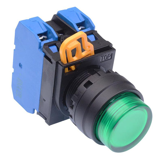 YW1L-A2E20Q3G Green 12V illuminated 22mm Maintained Push Button Switch 2NO IP65 IDEC