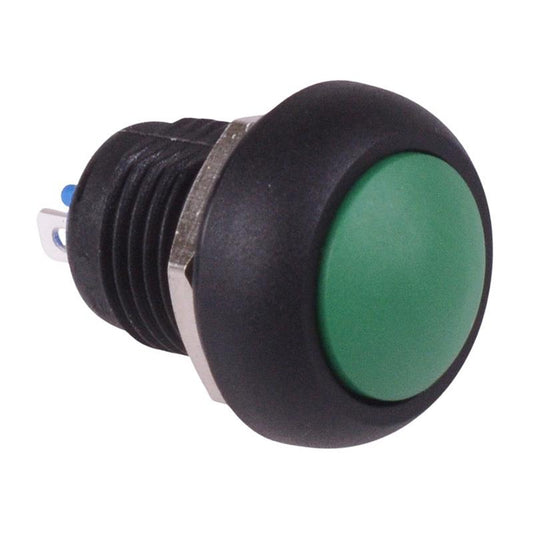 Green Off-(On) Momentary 12mm Waterproof Push Button Switch IP65 SPST