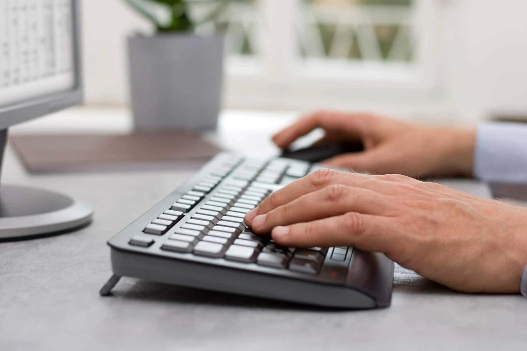 Cherry GENTIX Desktop Wireless Keyboard & Mouse Combo Set, Black