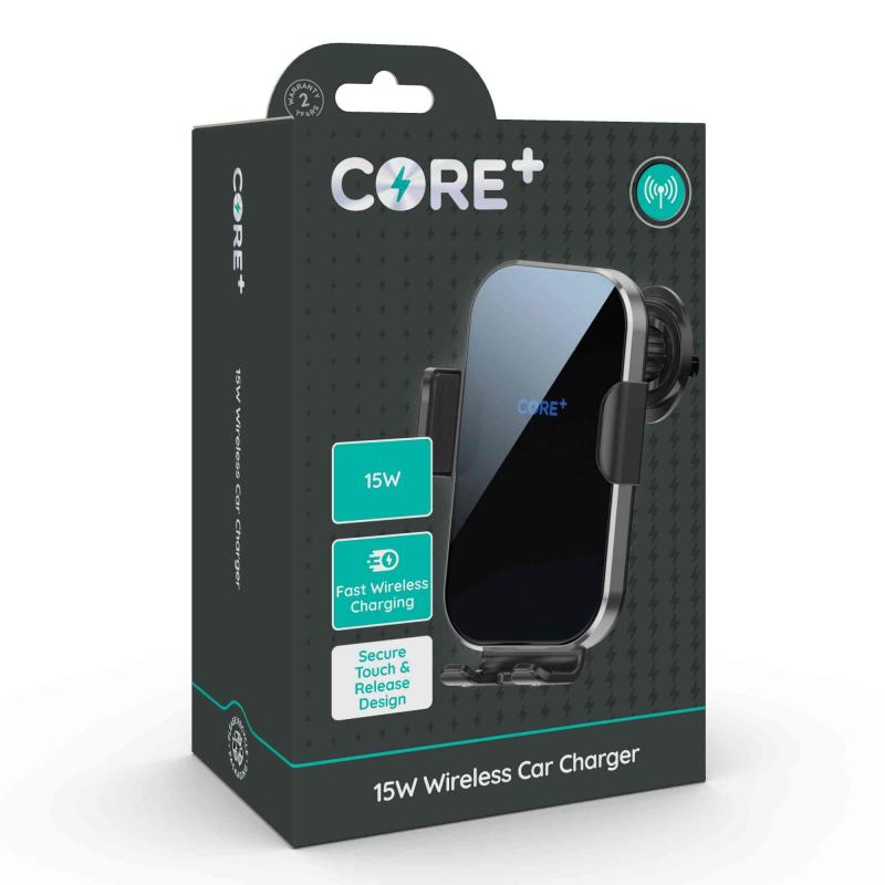 CORE+ 15W Wireless Qi In-Car Phone Charger – The Electronics Hub