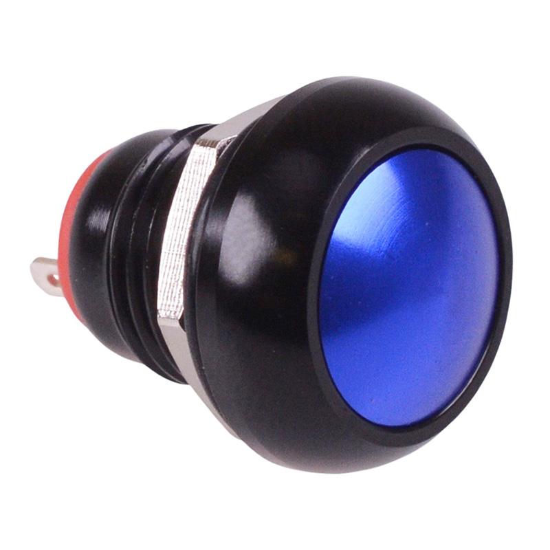 Blue Momentary 12mm Metal Round Push Button Switch NO/NC