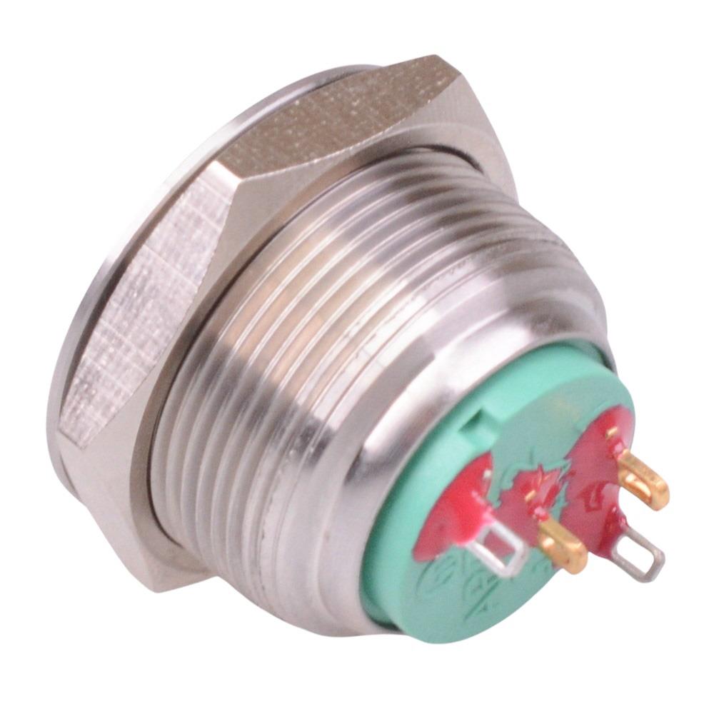 AV03C7L3D2403E APEM Green LED Momentary 22mm Tactile Vandal Push Button Switch NO