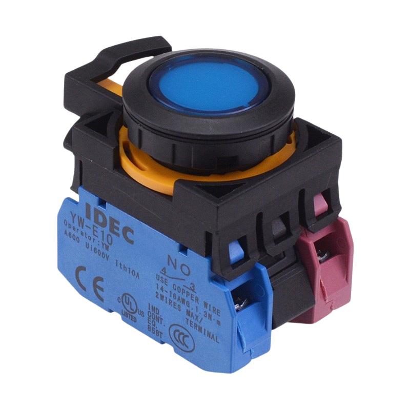 CW1L-M1E11Q4S Blue 24V illuminated Momentary Push Button Switch 1NO-1NC IP65 IDEC