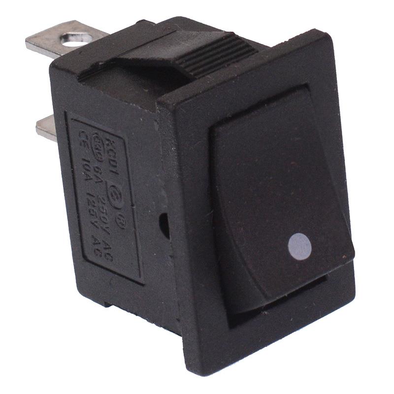 Off-(On) Momentary Rectangle Rocker Switch Dot SPST