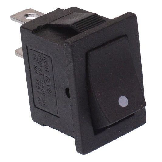Off-(On) Momentary Rectangle Rocker Switch Dot SPST