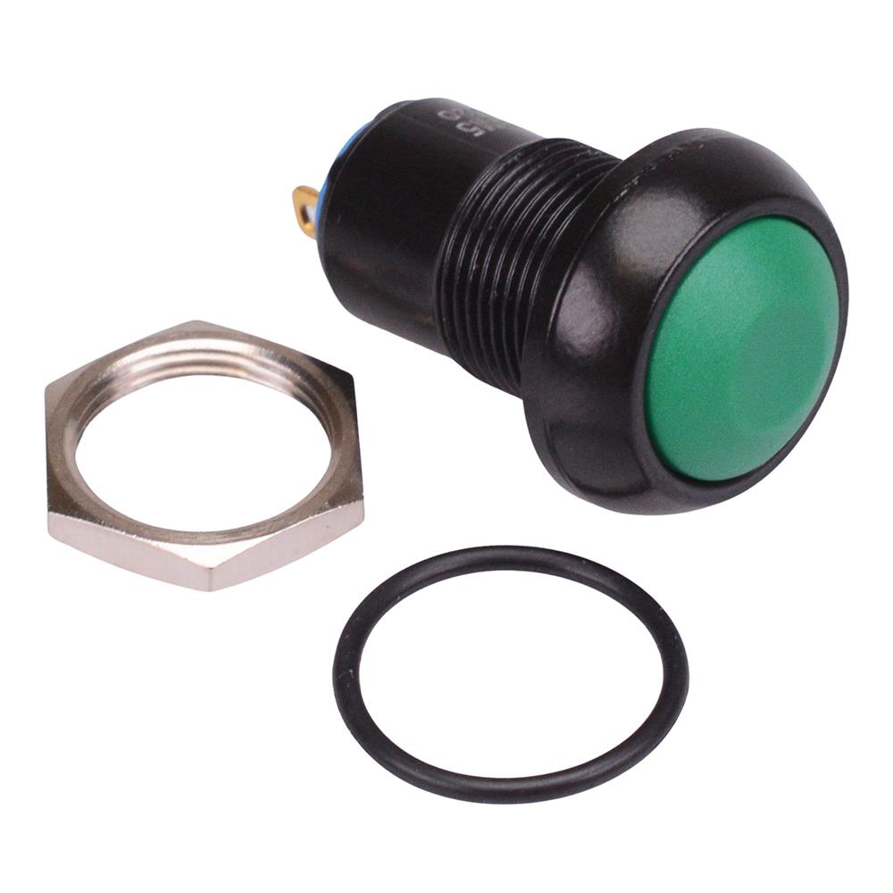 IPR1SAD3 Green Latching 12mm Push Button Switch SPST IP67 APEM