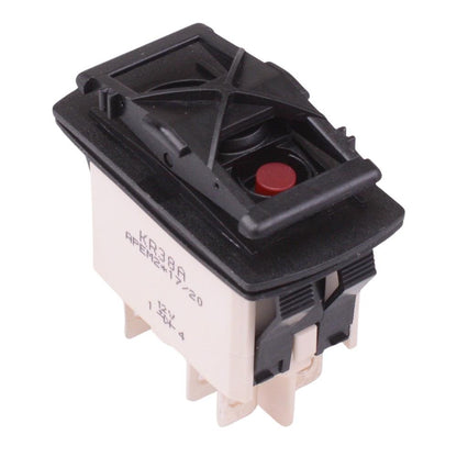 KR382AKDXA On-Off-(On) Auto Rocker Switch Red 12V illuminated SPDT IP68
