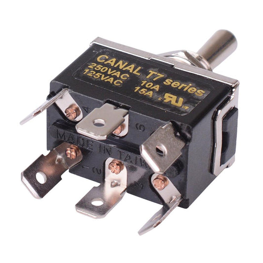 T7A23A3B2H5R On-Off-On 12mm Toggle Switch DPDT 10A 250VAC