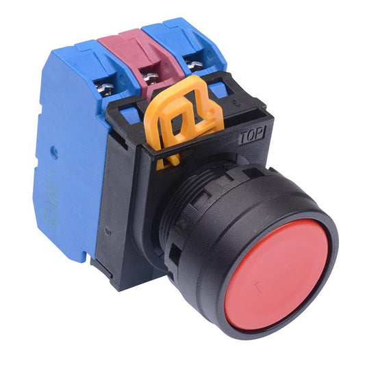 YW1B-M1E21R Red 22mm Momentary Push Button Switch 2NO-1NC IP65 IDEC