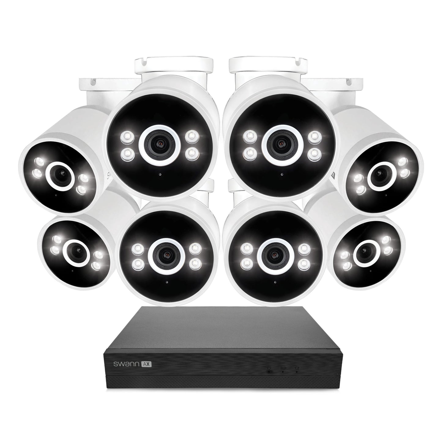 Swann AdvancedX 4K 2TB 16-Channel Wired PoE NVR CCTV with 8 Bullet Camera Kit