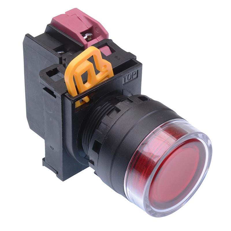 YW1L-AF2E01Q4R Red 24V illuminated 22mm Maintained Shrouded Push Button Switch NC IP65 IDEC