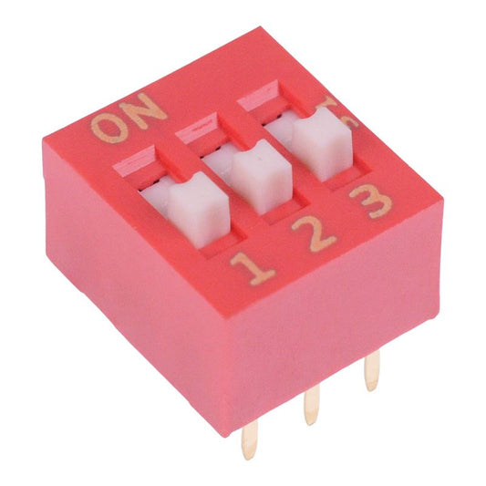 NDS-03-V 3 Way Raised Actuator DIP Switch SPST APEM