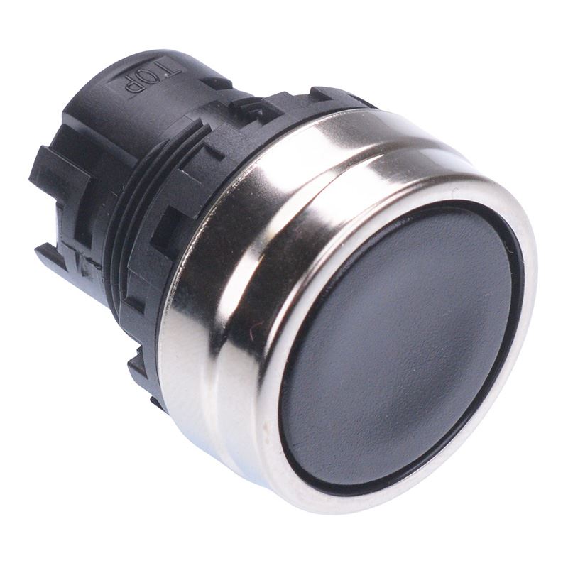 YW4B-M1B Black 22mm Momentary Metal Push Button Bezel for Non-illuminated YW Series IDEC