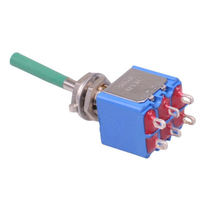 5646AB-21+U643 APEM Green Long Lever On-On Miniature Toggle Switch DPDT