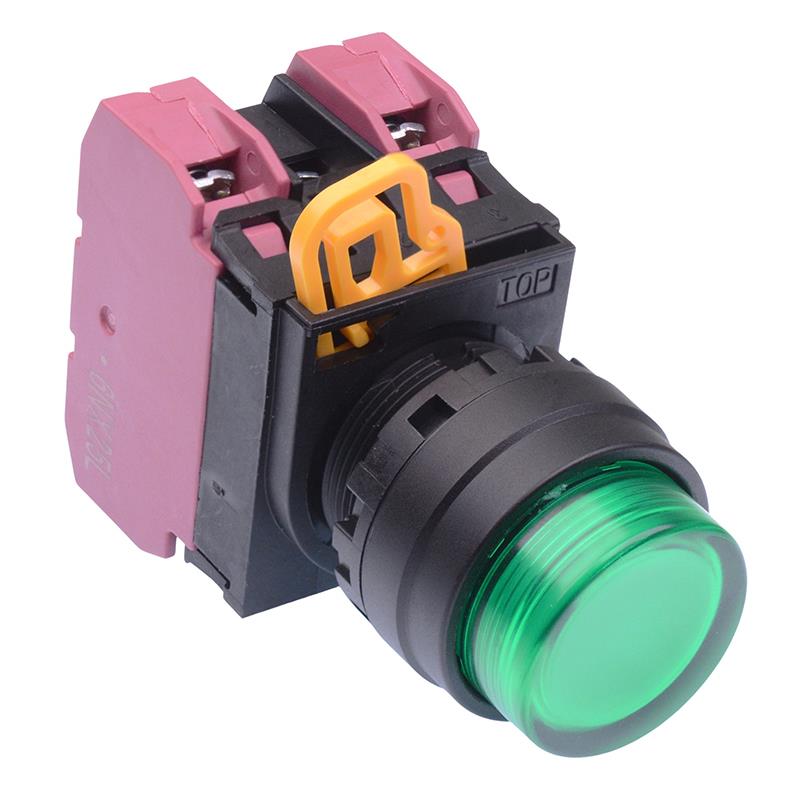 YW1L-A2E02Q3G Green 12V illuminated 22mm Maintained Push Button Switch 2NC IP65 IDEC