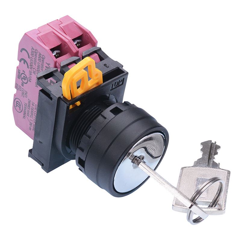YW1K-3AE02N1 22mm 3 Position Maintained Key Switch 2NC IP65 IDEC