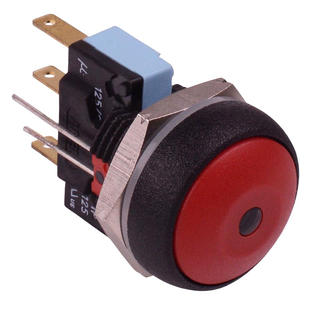 IRR7Z262L0S APEM Red LED Red Button Round 16mm Momentary Push Button Switch SPDT 5A IP67