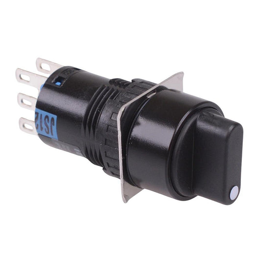 AS6M-33Y2P 3 Position 16mm Momentary Round Selector Switch DPDT IDEC