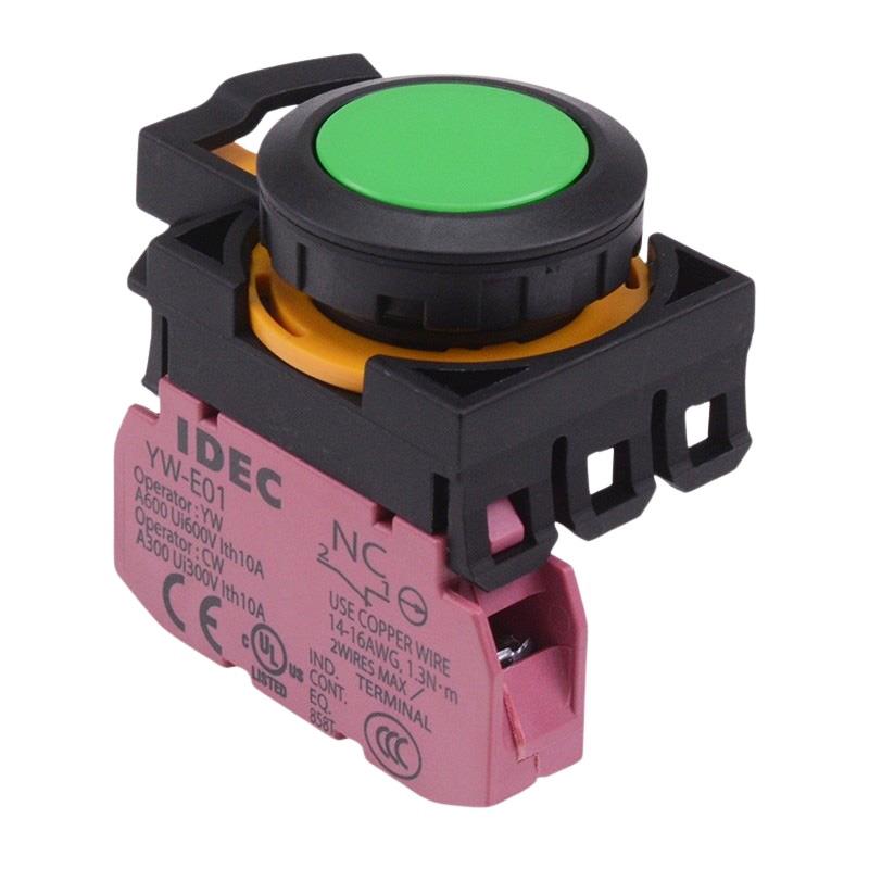CW1B-M1E01G Green Momentary Push Button Switch 1NC IP65 IDEC