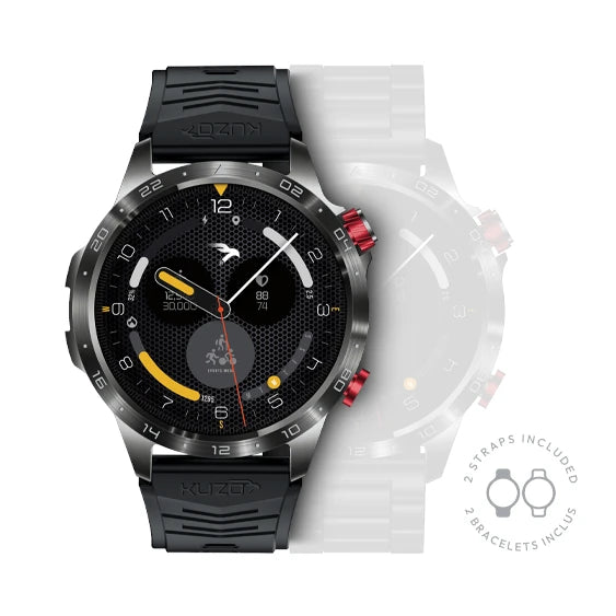 Kuzo Pro Sports Smart Watch with GPS, Black