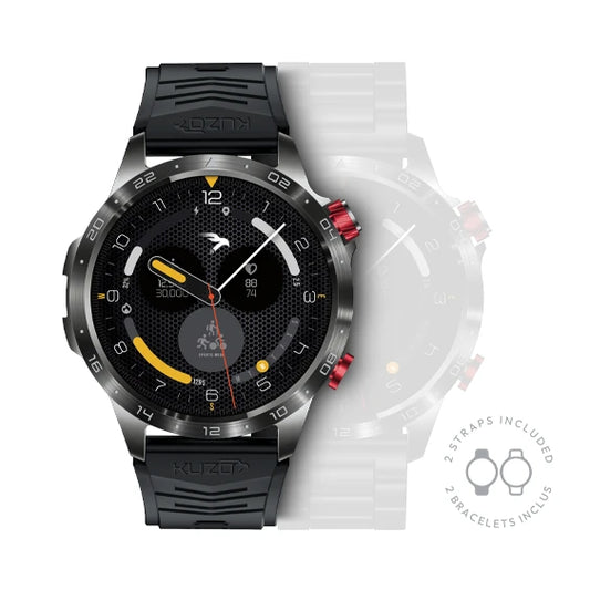 Kuzo Pro Sports Smart Watch with GPS, Black