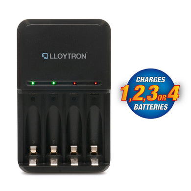 Lloytron B1508 Ultra Fast AA/AAA Battery Charger For NiMH Batteries