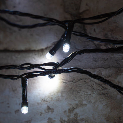 Lyyt Outdoor LED Battery Operated String Lights with Timer / Cool White