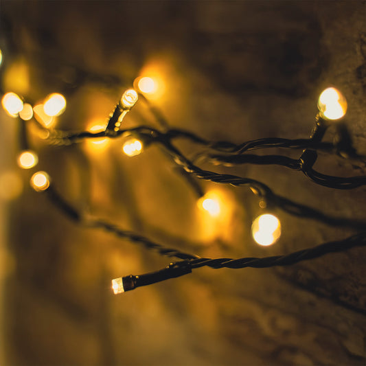 Lyyt Outdoor LED Battery Operated String Lights with Timer / Warm White