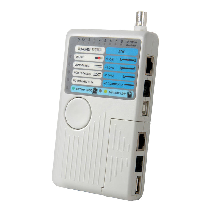 Mercury Handheld 4-in-1 Remote Network RJ45 RJ11 BNC USB Cable Test Me ...