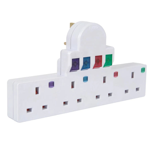 Mercury Plug-in 4 Way Mains Adaptor