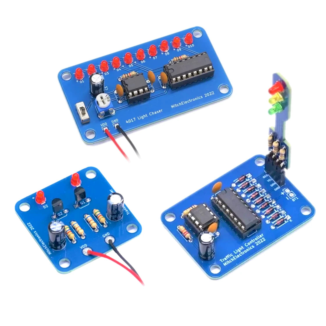 MitchElectronics Model Miniature Pack DIY Solder Kit/Traffic Light/Chaser/Transistor Flasher