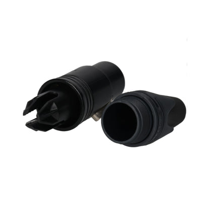 Neutrik Gold Plated 3 Pin XLR In-Line Socket Connector Solder Tags Black
