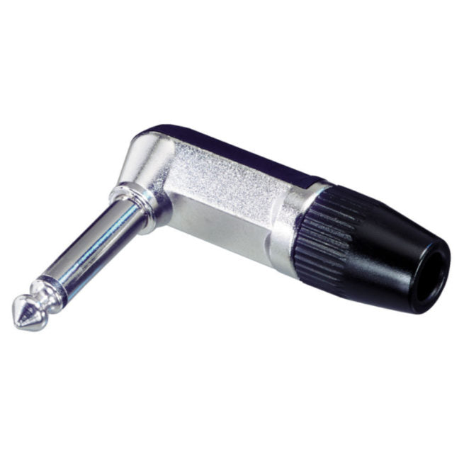 Neutrik Right Angle 6.35mm Mono Jack Plug (Solder Tags)