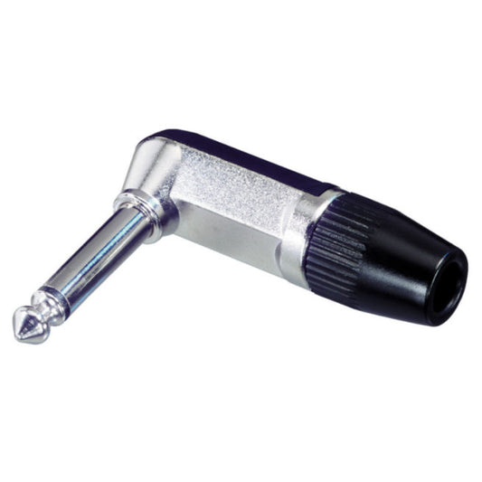 Neutrik Right Angle 6.35mm Mono Jack Plug (Solder Tags)