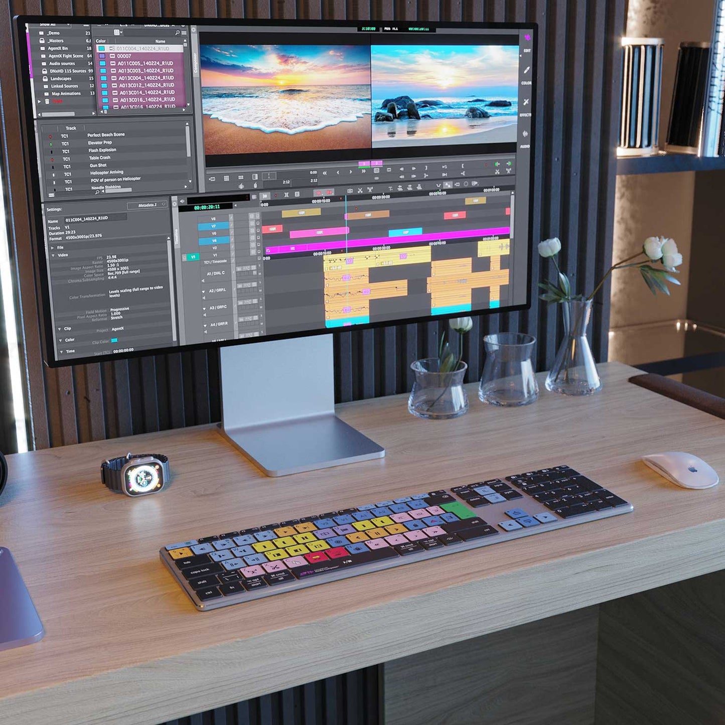 NEW Media Composer Keyboard | Backlit & Wireless | Mac and PC