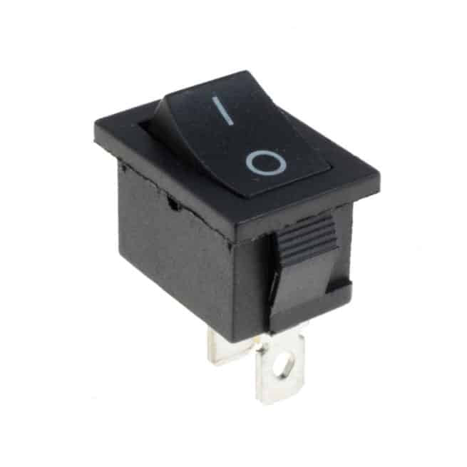 On-Off Latching Rocker Switch SPST, Black – The Electronics Hub