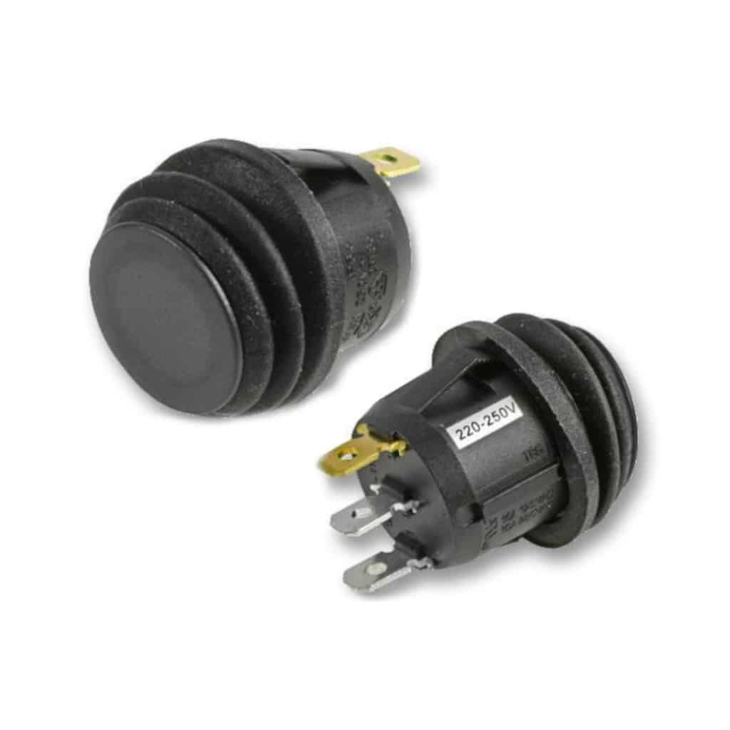 On-Off Latching SPST Round Rocker Switch (Black) – The Electronics Hub