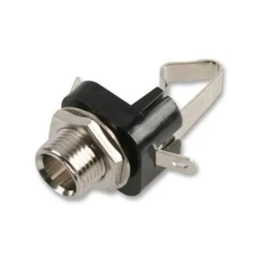 Panel Mounted 6.35mm Mono Jack Socket (Solder Tags)