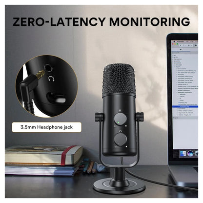 ProSound Desktop USB Microphone Condenser Switchable Cardioid Omnidirectional Polar Pattern