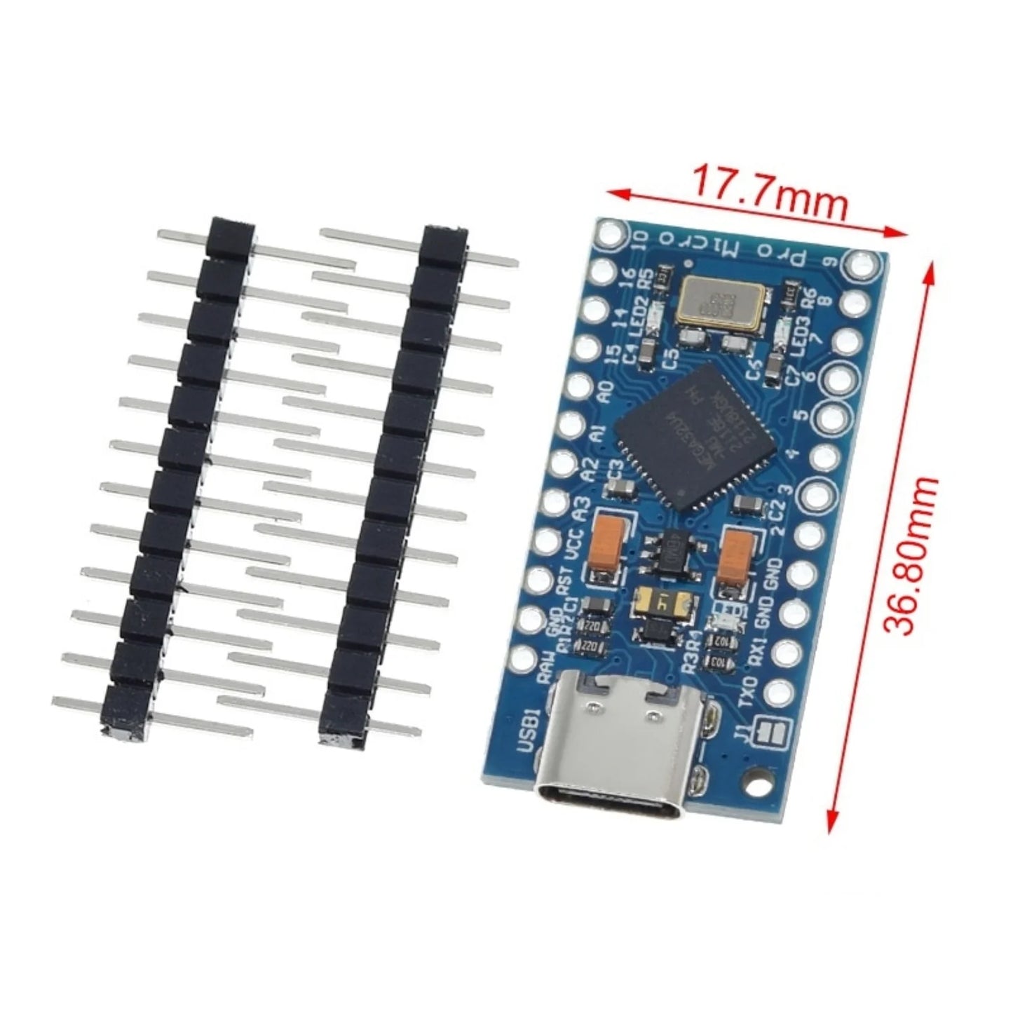 Arduino Compatible Type-C Pro Micro ATmega32U4 5V 16MHz for Leonardo ...