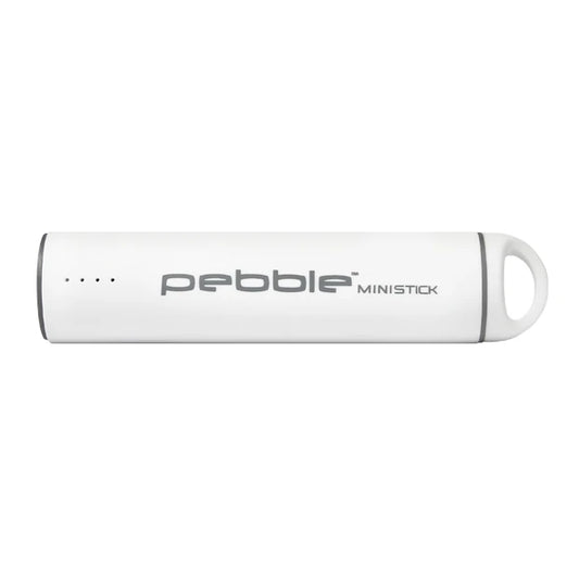 Pebble Ministick Portable Battery Powerbank, White